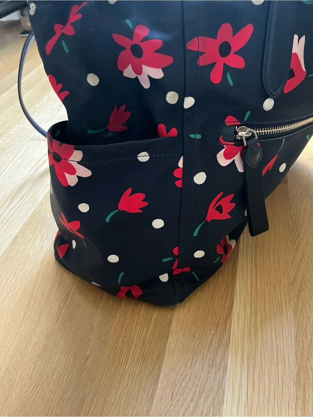 kate spade Black Floral & Polka Dot Tote